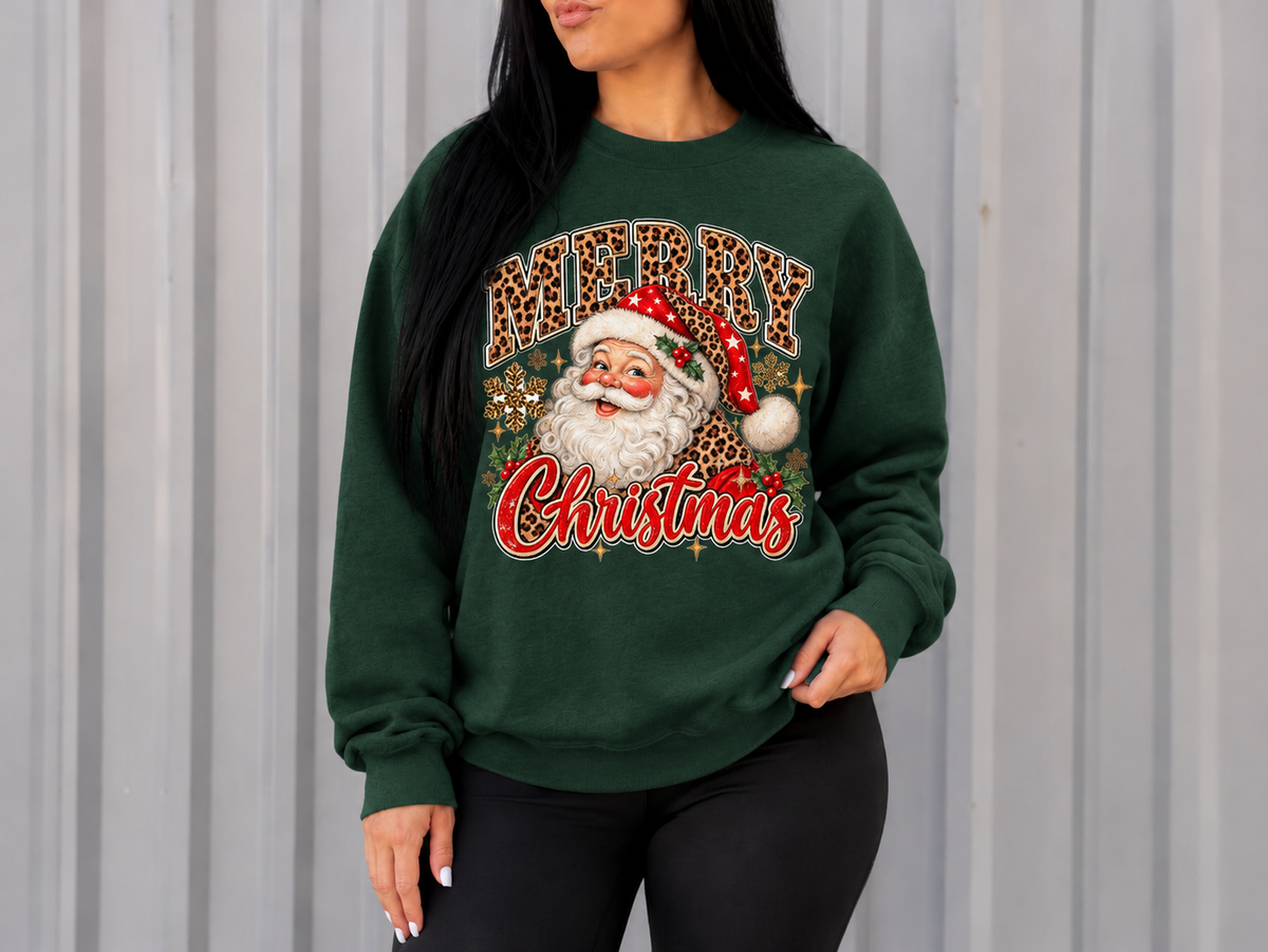 Merry Christmas Green Crewneck
