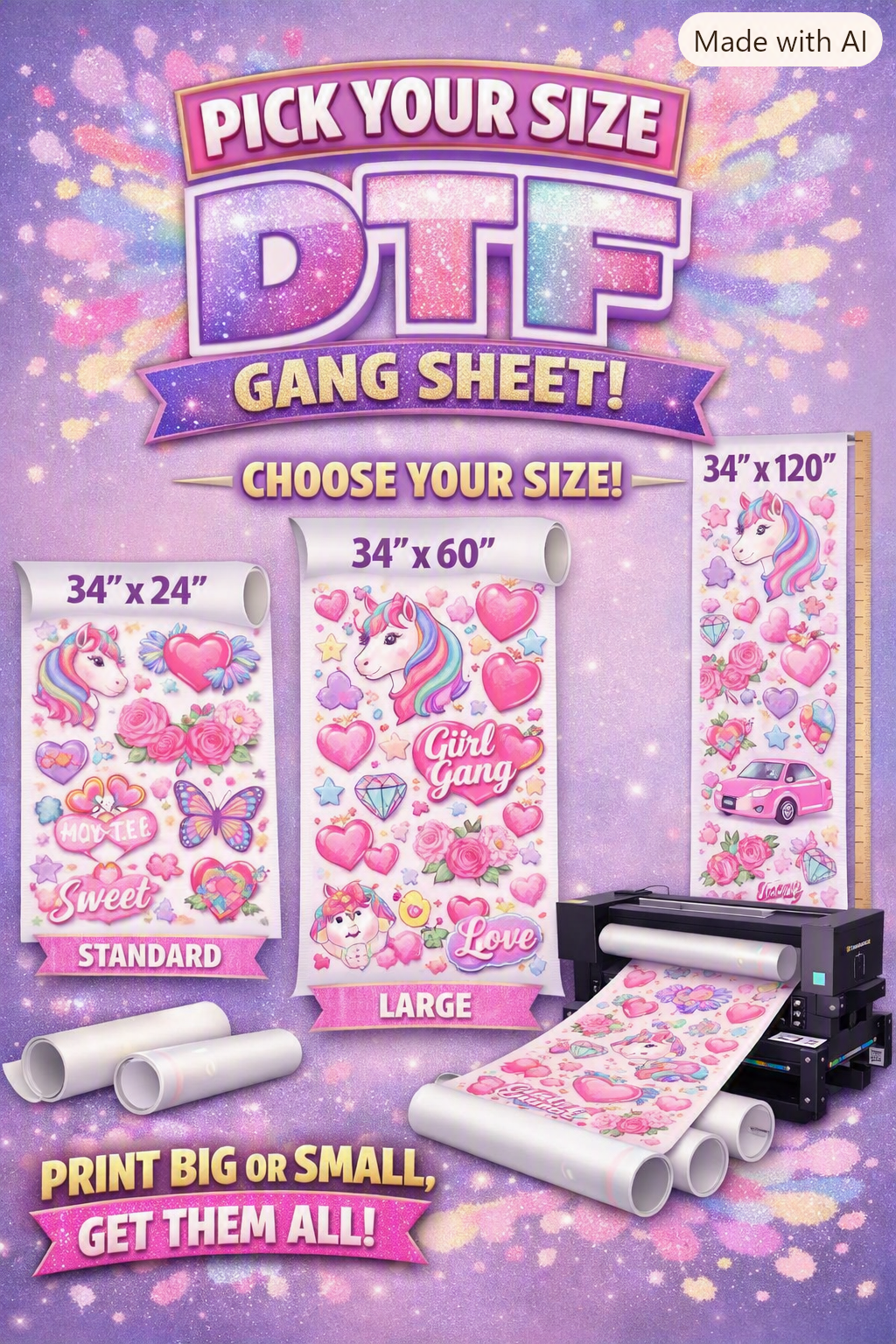 DTF Gang Sheet - Set Size
